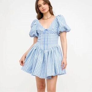 New Sofie the Label Paloma Houndstooth Dress Size Small